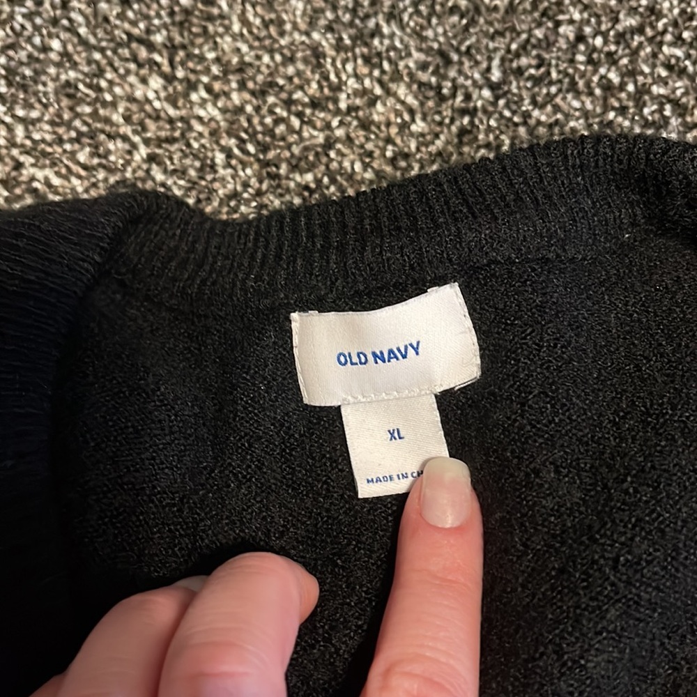 Plain Black Lightweight Sweater - image 2